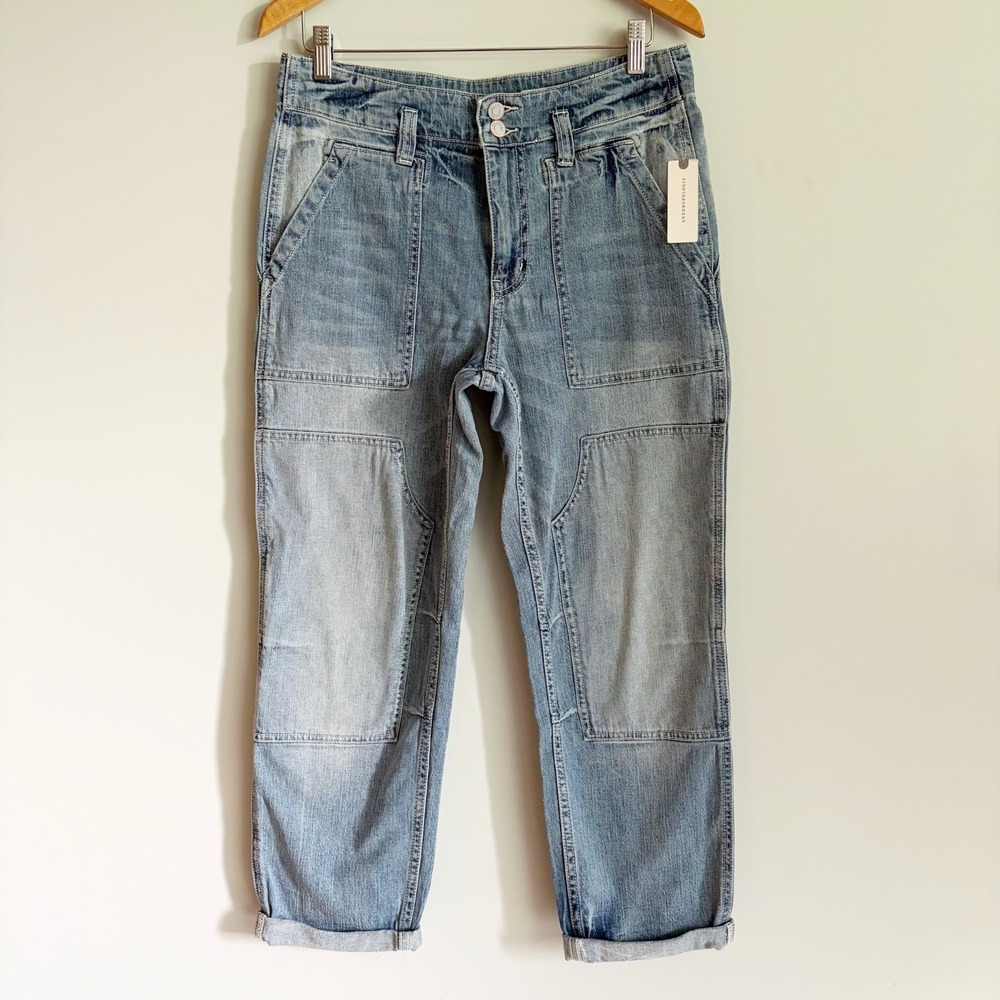 Pilcro Anthropologie Jeans Size 29 Utility Relaxed Fit High Rise Cropped NWT